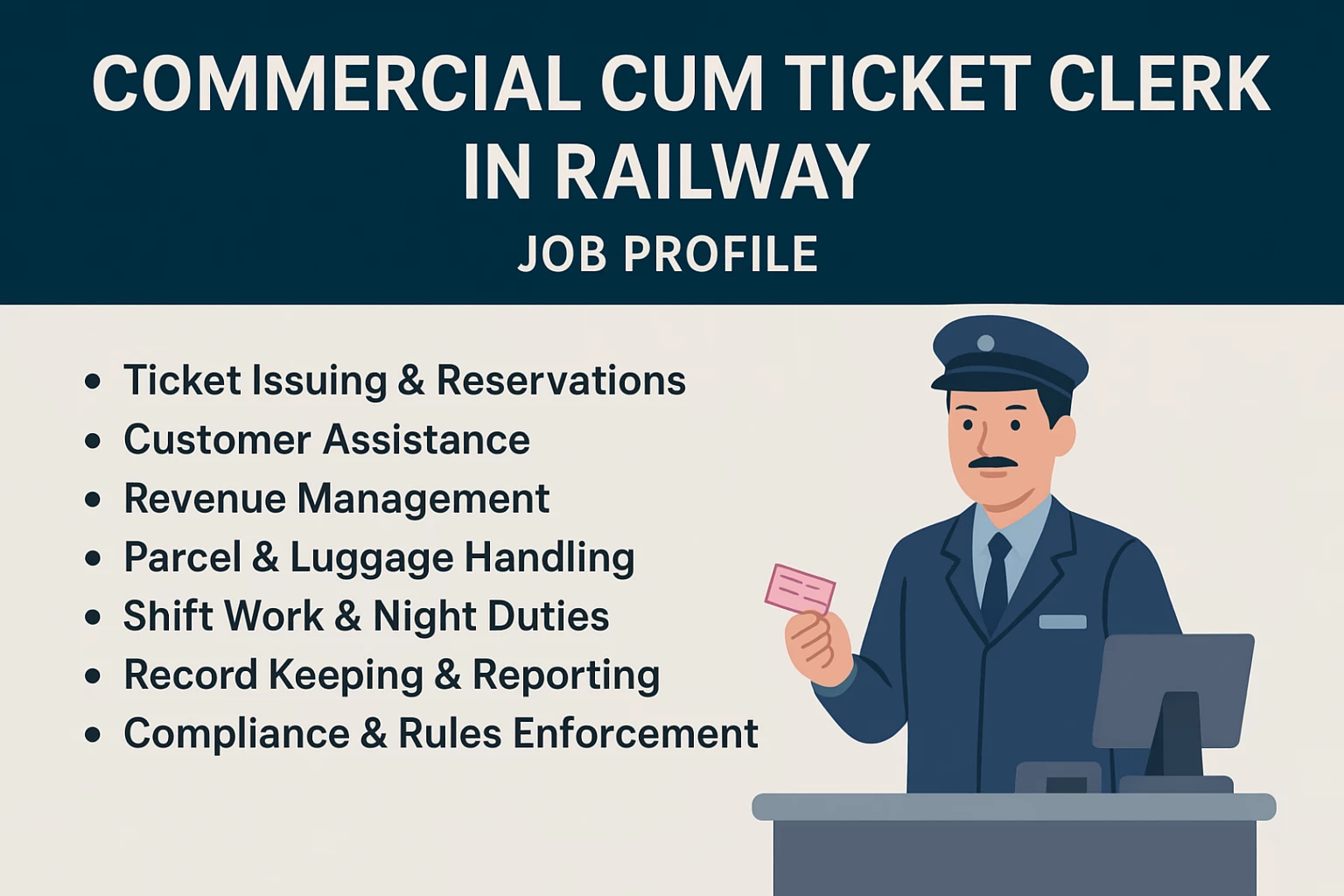 Commercial Cum Ticket Clerk in Railway In-Hand Salary Per Month 2025